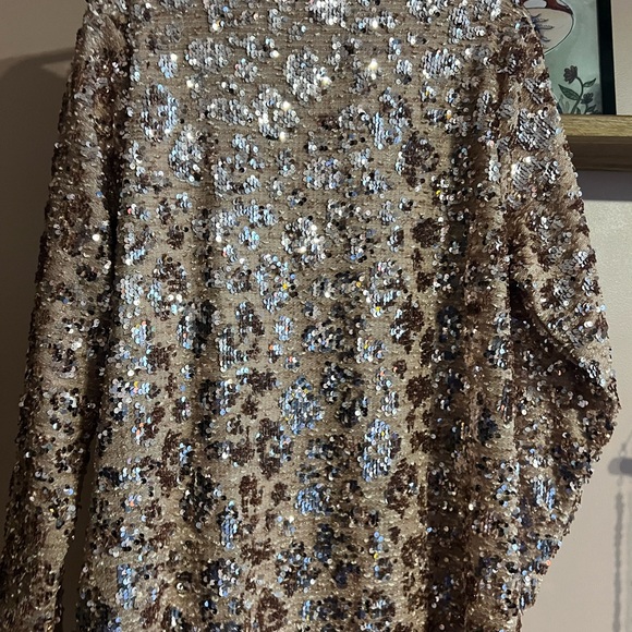 Eloquii NWT Sequin Blush Long Sleeve Dress - Picture 10 of 11